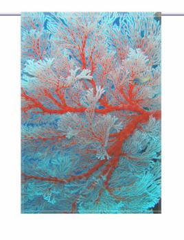 Preview: Scheibenhänger Meermomente blue rechteckig bedruckte Gardne mit Druck